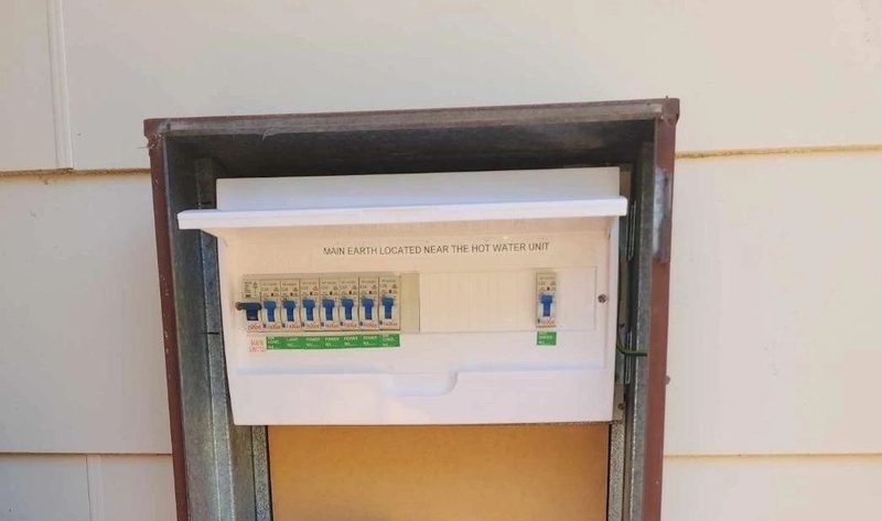 Modern board, RCD protection across the circuits, every circuit labelled and tested.